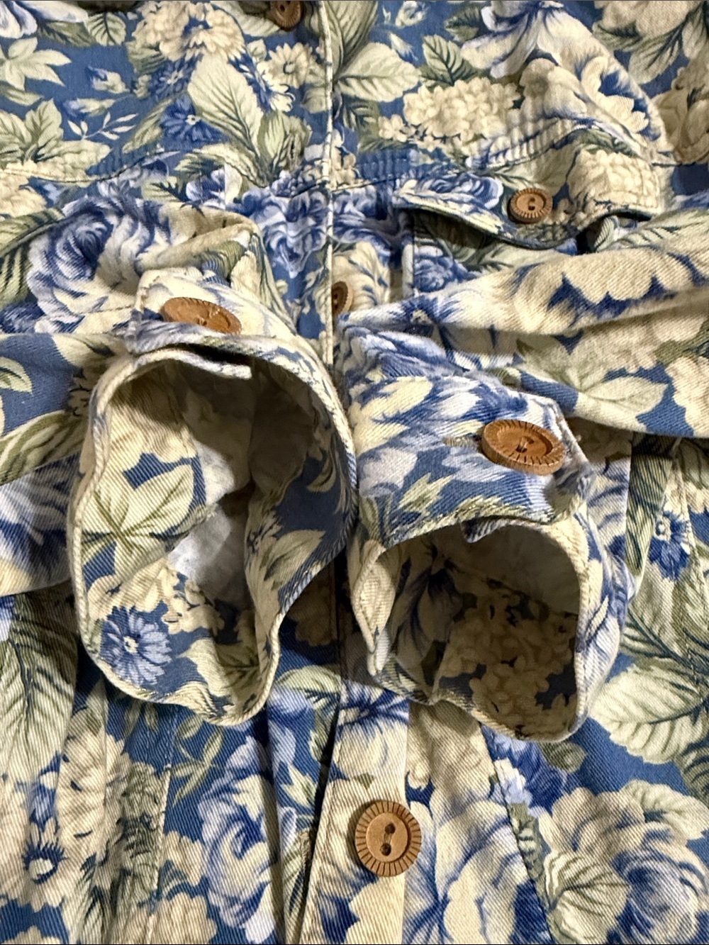 Vintage Koret City Blues Floral Denim Jacket - Picture 7 of 9